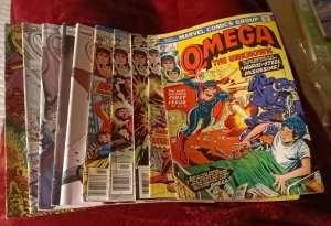 Omega The Unknown 10 Issue Comics Marvel Lot Run Set Collection Bronze Modern...