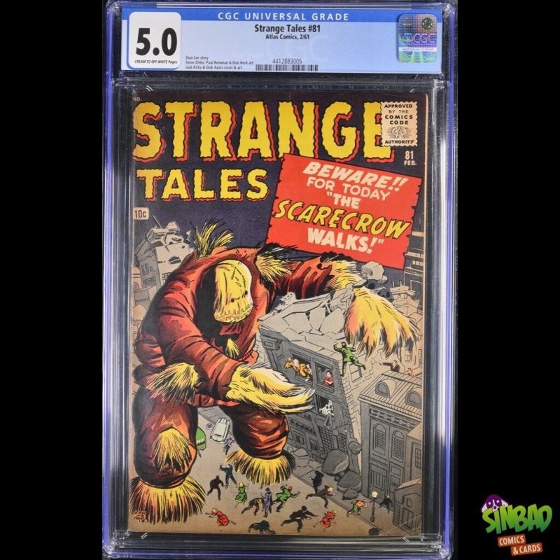 Strange Tales #81 CGC 5.0 Jack Kirby & Dick Ayers cover & art