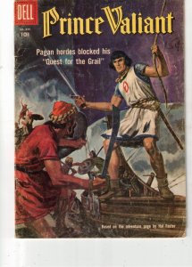 Four Color #849 (1957) PRICE DROP!  Prince Valiant!  Painted cover! VG+ Wow!