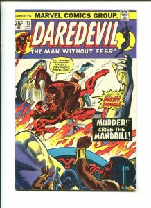 DAREDEVIL #112 - MURDER CRIES THE MANDRILL (6.0) 1974
