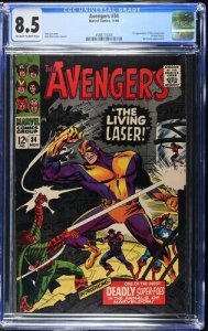 Avengers #34 1966 Marvel Comics CGC 8.5 1st app Living Laser