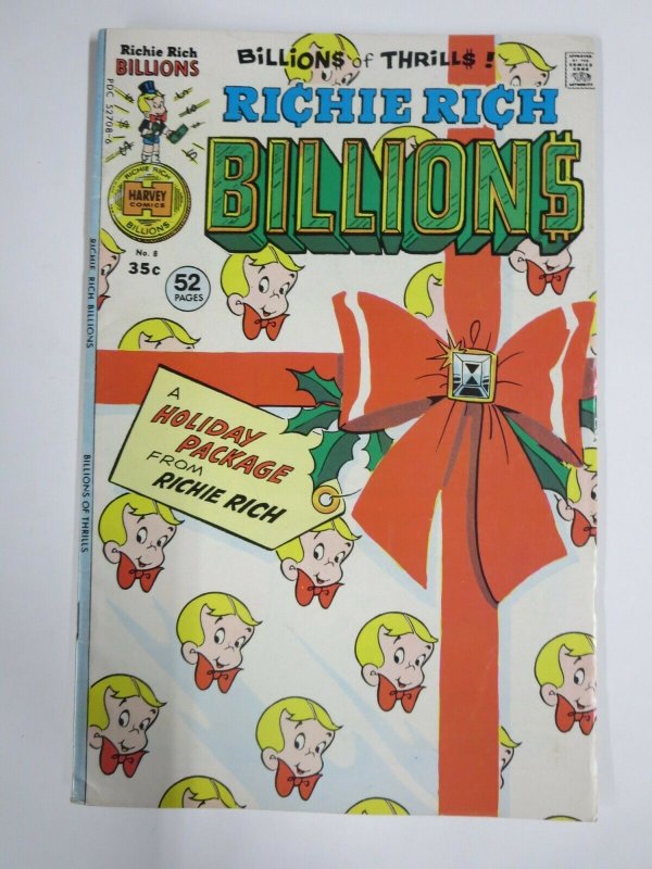 RICHIE RICH BILLIONS #8 (Harvey, 2/1976) VERY GOOD PLUS (VG+)