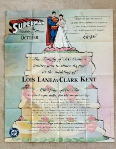 SUPERMAN: THE WEDDING ALBUM (1996 Series) #1 DC Poster 50 x 41 NM+ (C9)