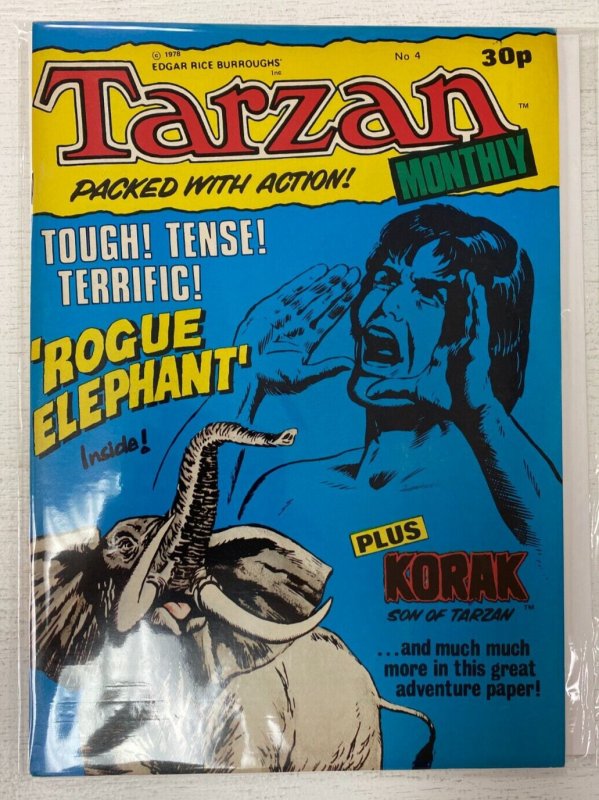 Tarzan Monthly #4 Byblos Productions 8.0 VF UK Magazine (1978)