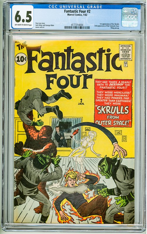 Fantastic Four #2 (1962) CGC 6.5! OWW Pgs! 2nd Appearance of the Fantastic Four!