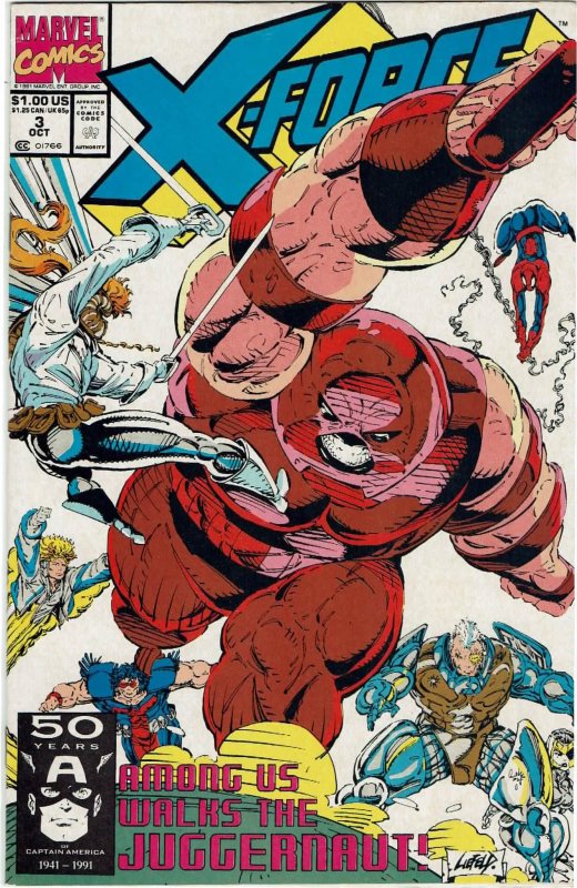 X-Force #3 (1991 v1) Rob Liefeld Cable Shatterstar Domino NM-
