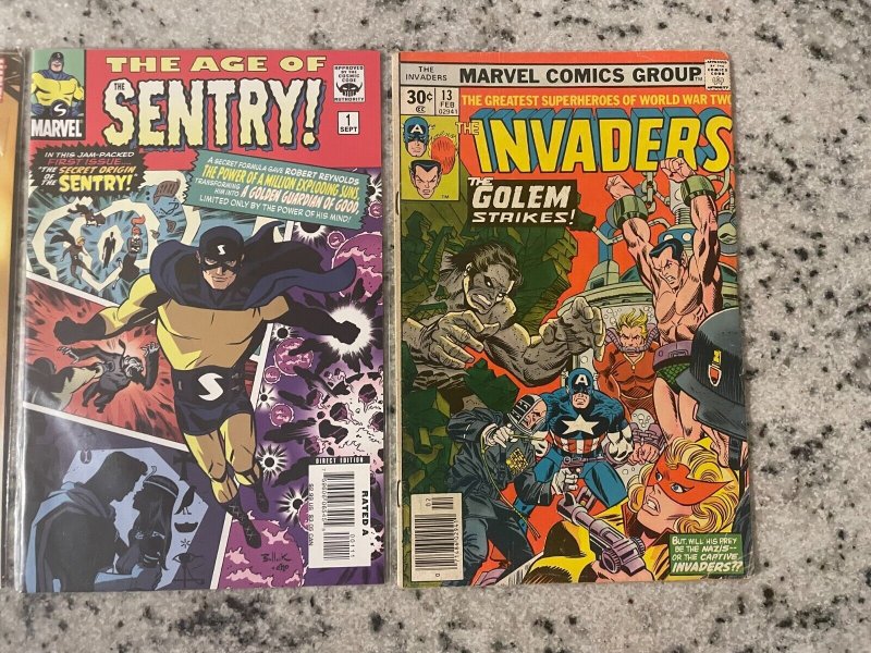 Lot Of 3 Marvel Comic Books Invaders # 13 + Sentry 1 + Eden's Trail # 1 5 J813