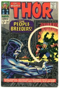 THOR #134 1966-MARVEL COMICS-KIRBY INTRO HIGH EVOLUTIONARY fn