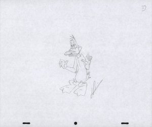 Daffy Duck Animation Pencil Art - 39 - Smug