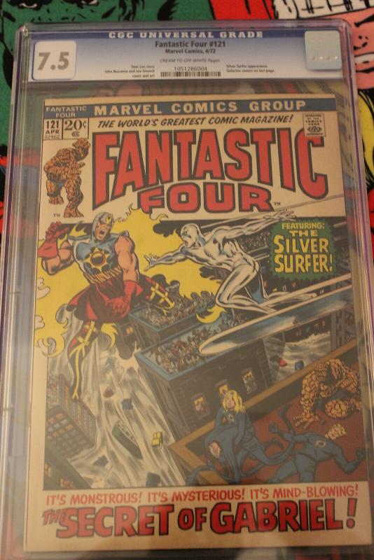 Fantastic Four #121 (Marvel, 1972) CGC VF- 7.5 Cream to off-white pages
