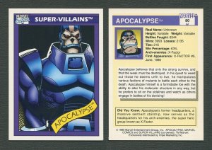 1990 Marvel Comics Card  #80 (Apocalypse)   NM-MT+