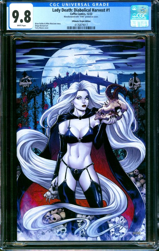 Lady Death Diabolical Harvest #1 Terry Moore Ultimate Virgin Edition CGC 9.8 /90 