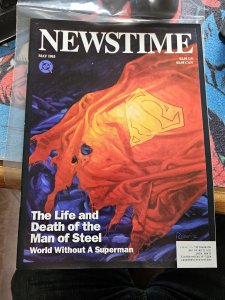 Newstime May 1993 DC: The Life and Death of the Man of Steel Magazine VF/NM