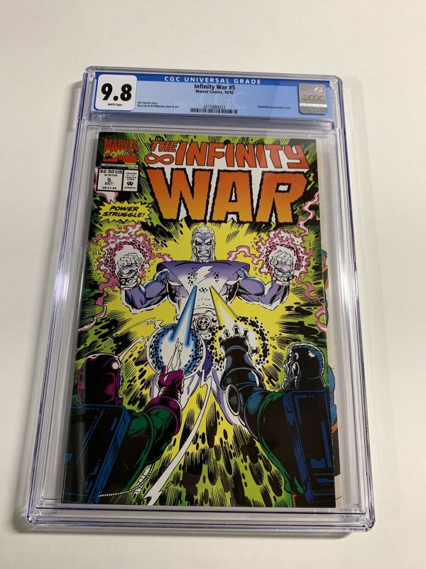 Infinity War 5 Cgc 9.8 White Pages Thanos