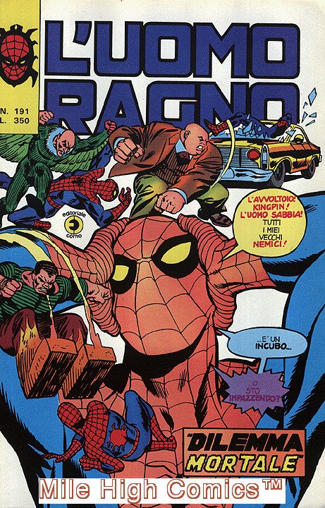 SPIDER-MAN ITALIAN (L'UOMO RAGNO) (1970 Series) #191 Very Fine Comics Book
