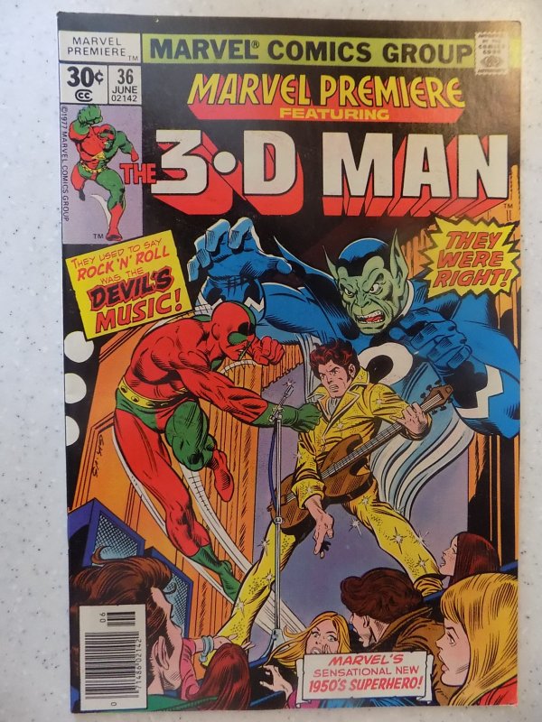 MARVEL PREMIERE # 36 THREE-D MAN ACTION ADVENTURE