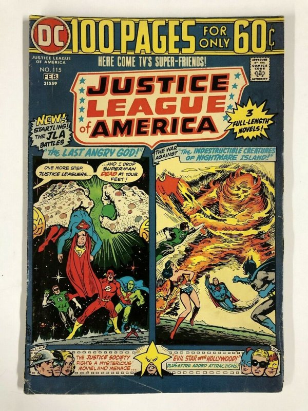 JUSTICE LEAGUE OF AMERICA 115 VG Feb. 1975 100 pages COMICS BOOK