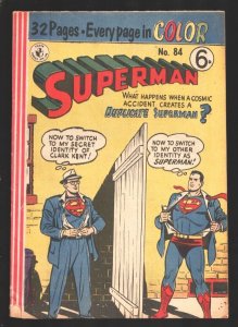 Superman #84 1950's-Published in Australia-all in color -Duplicate Superman o...