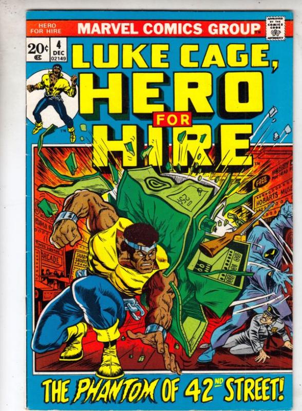 Luke Cage Hero for Hire #4 (Dec-72) VF/NM+ High-Grade Luke Cage