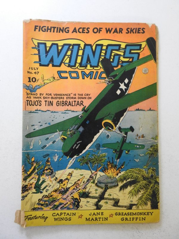 Wings Comics #47 (1944) GD+ Condition see desc