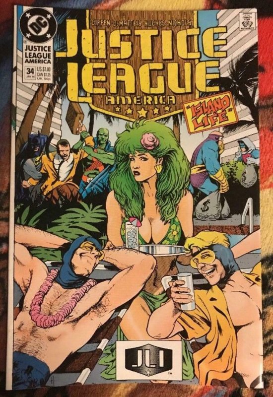 JUSTICE LEAGUE  #34, NM, Batman, DC, 1987 1990 more in store