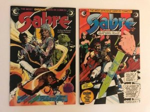 LOT of 8-Eclipse Comics SABRE #1-4,6,8-10 VERY FINE (A91)