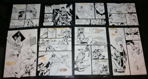 Purge Indy Superhero Comic 22 Page LOT - art by Bill Hobbs