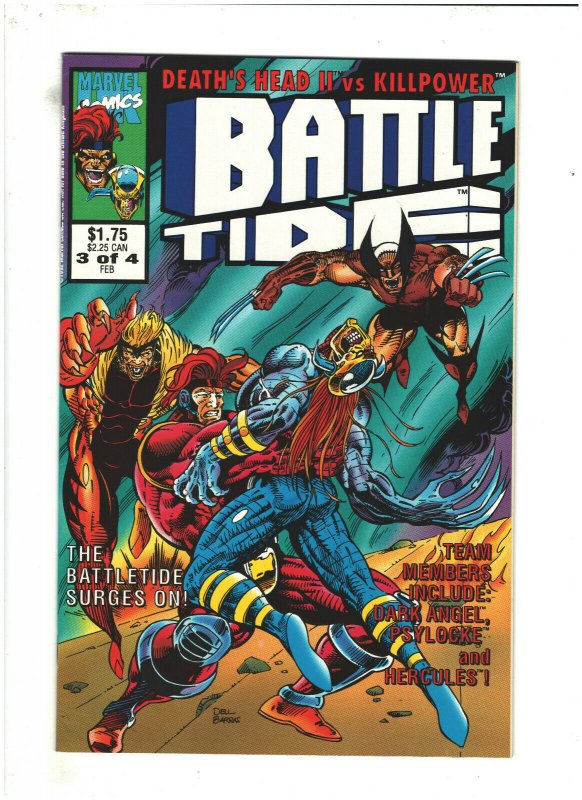Battletide #3 VF/NM 9.0 Marvel UK 1993 Death's Head II & Killpower, Wolverine