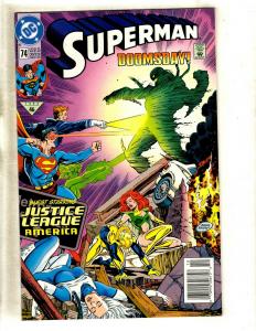 9 Comics Superman Man Of Steel 18 19 22 23 74 75 Adventures 497 Action 684 + FM8