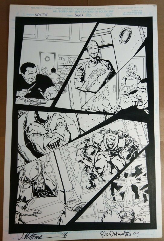 Original Art: Jim Calafiore & Pete Palmiotti - Venom the Hunted #3 pg 12 back-up