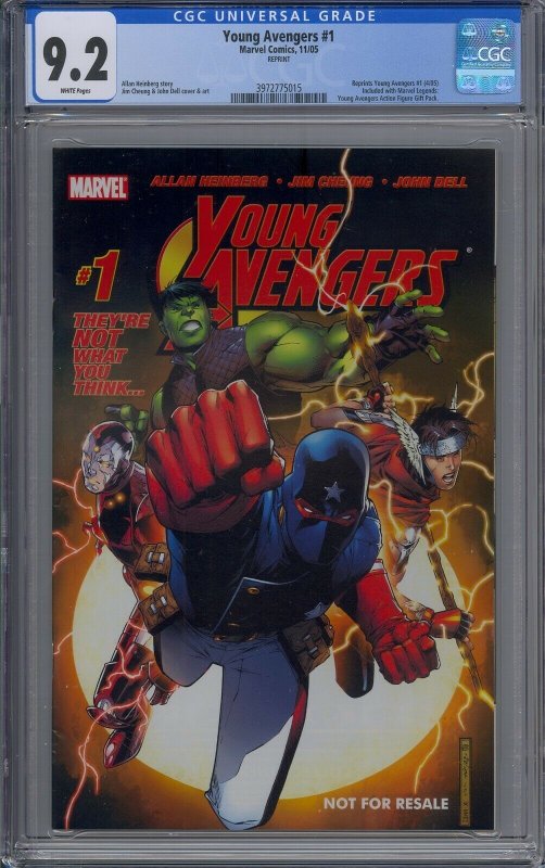 YOUNG AVENGERS #1 CGC 9.2 1ST KATE BISHOP PATRIOT MARVEL LEGENDS REPRINT