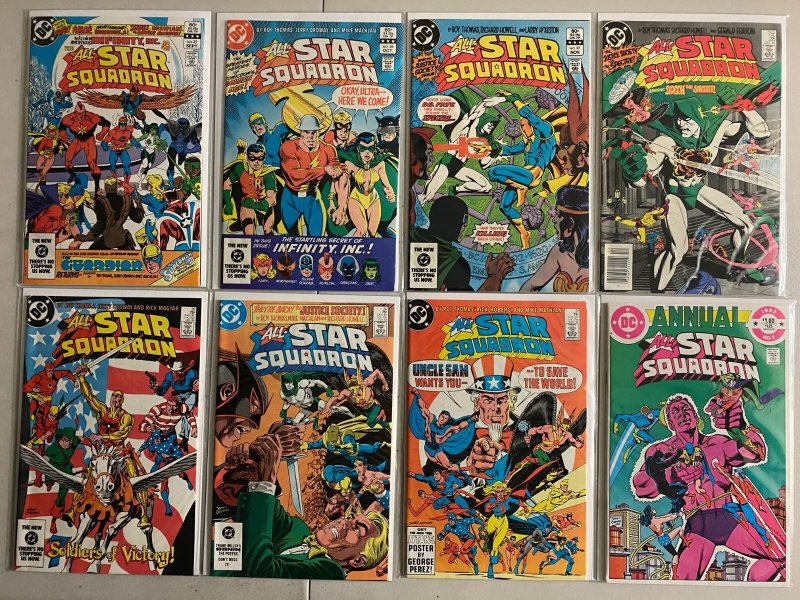 All-Star Squadron comics lot #1-31 + 2 annual 33 diff avg 7.0 (1981-84)