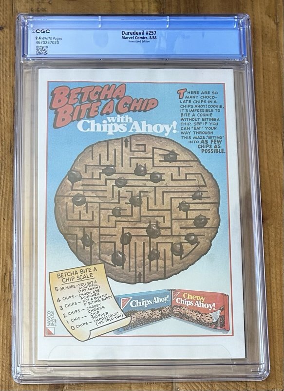 Daredevil #257 CGC 9.4 White Pages Vs Punisher Newsstand 1988