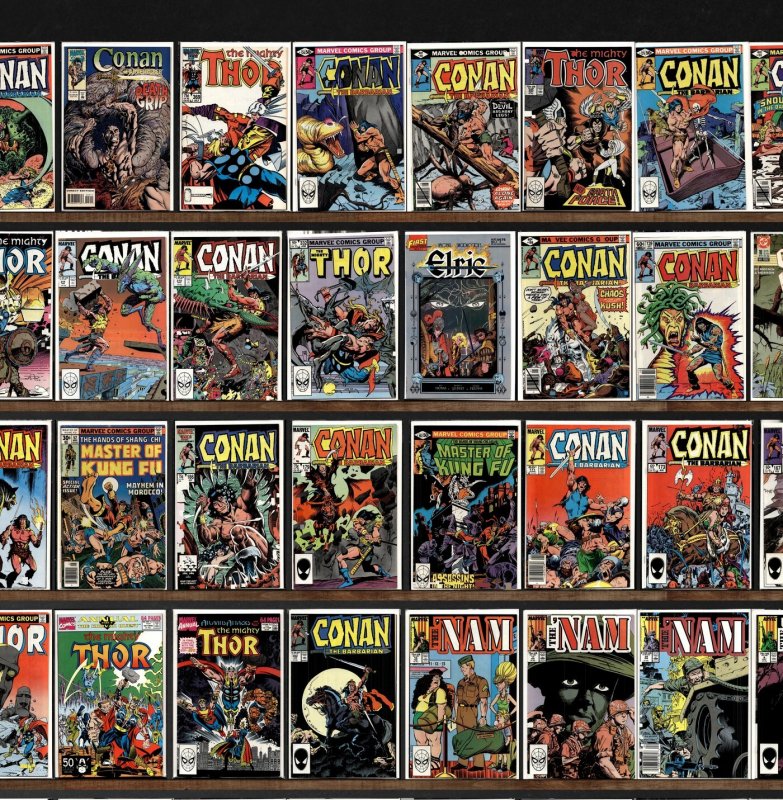 Huge Lot 150+ Comics with Conan The Barbarian, Thor, The &, Semper Fi & More!