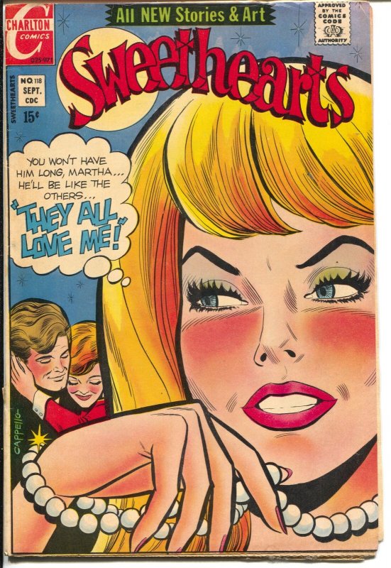 Sweethearts #118 1971-Charlton-Portrait cover-romance stories-VG