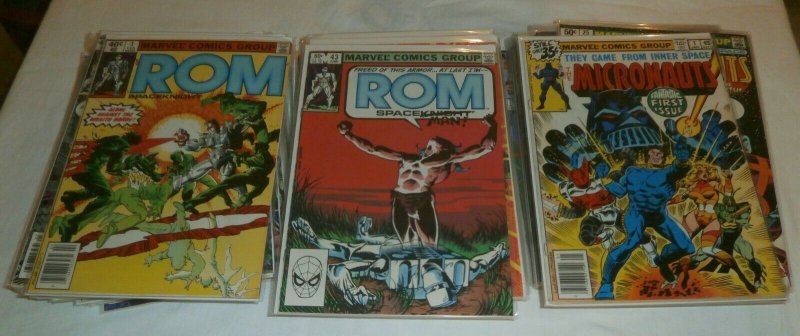 Rom: Spaceknight #3-67 (incomp.) Wraith War Micronauts V2 #3-14 comics lot of 56