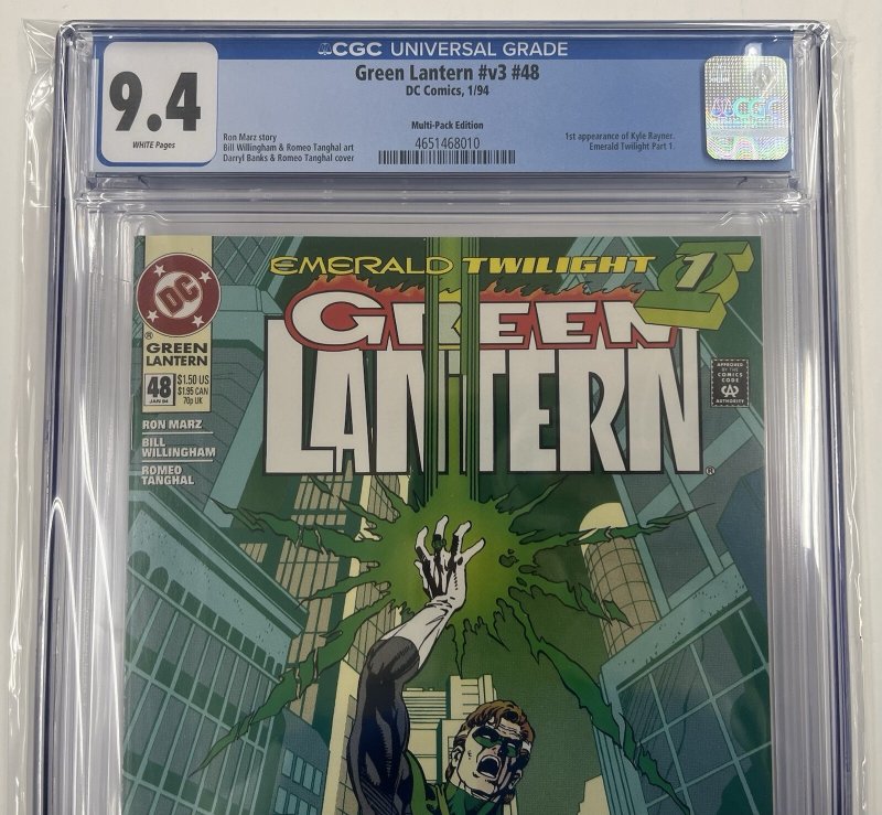 Green Lantern #48 CGC 9.4 DC Comics 1994 1ST APP Kyle Rayner DCU VAR PROSHIPPER
