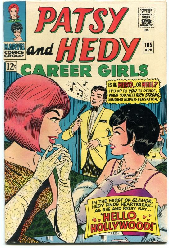 PATSY AND HEDY #105 1966-MARVEL-HOLLYWOOD ISSUE--RARE FN