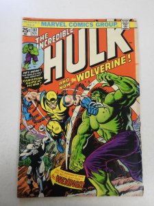 The Incredible Hulk #181 (1974) VG Cond 1st Full App of Wolverine! MVS intact!