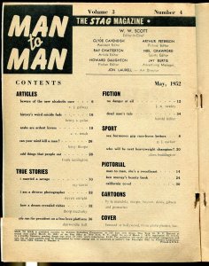 Man To Man 5/1952-Voiliant-Barbara Nichols swimsuit cover-pulp thrills-VG