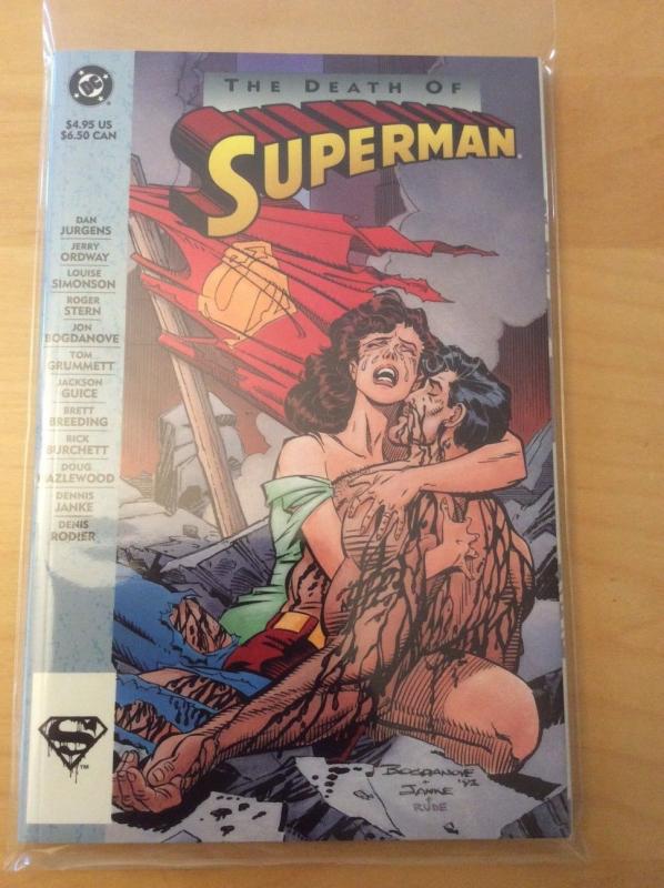 DEATH OF SUPERMAN SET, 75, TPB, WHITE & BLACK, FUNERAL FRIEND, ADVENTURES 500