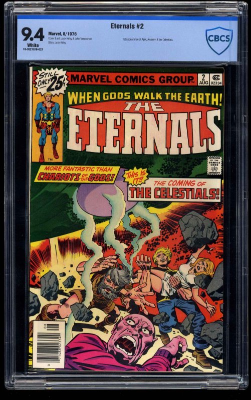 Eternals #2 CBCS NM 9.4 White Pages