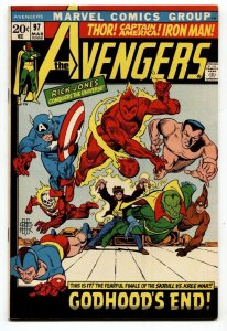 AVENGERS #97-Captain America-Human Torch-1972 VF/NM