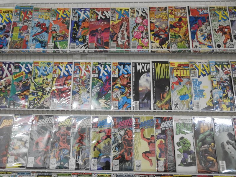 Huge Lot 180+ Comics W/ X-Men, Daredevil, Hulk, FF+ Avg VF Condition!