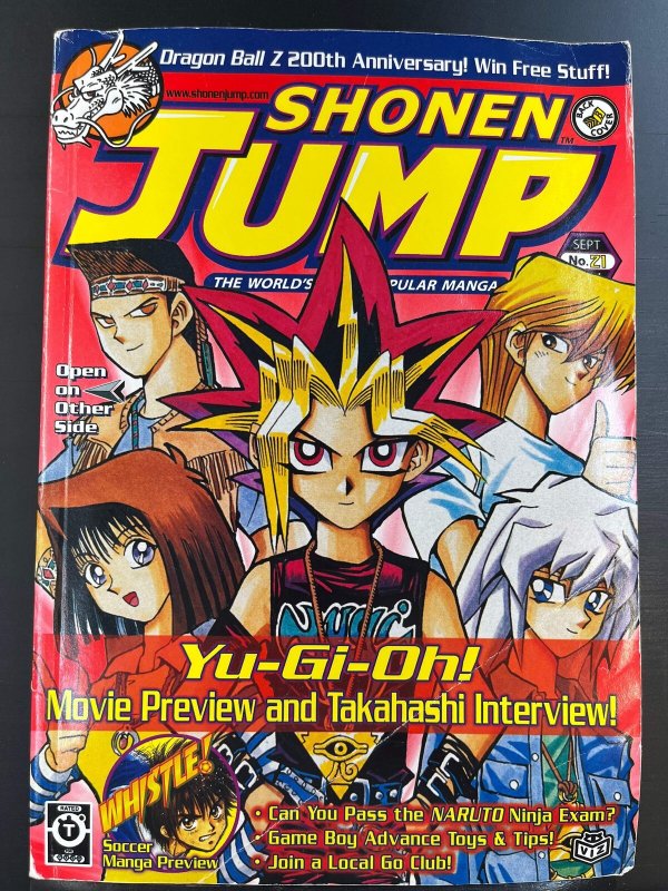 Shonen Jump #21 (Volume 2, Issue 9) September 2004 - Yu-Gi-Oh! cover (more damag