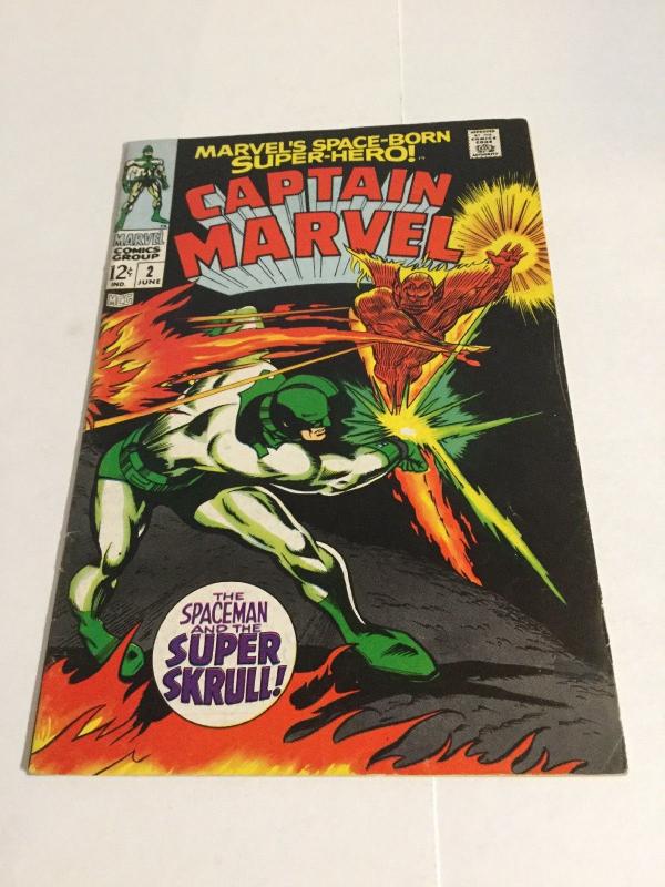 Captain Marvel 2 Fn/Vf Fine/Very Fine 7.0. Marvel Comics Silver Age