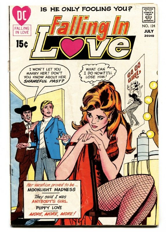 FALLING IN LOVE #124 COMIC BOOK 1971-DC ROMANCE COMICS-GO GO GIRL