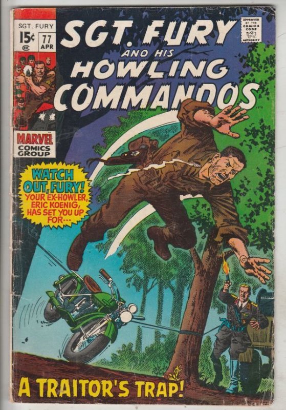 Sgt. Fury and His Howling Commandos #77 (Apr-70) FN Mid-Grade Sgt. Fury, Dum ...