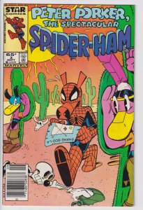 PETER PORKER THE SPECTACULAR SPIDER-HAM #3 NEWSSTAND (Sep 1985) FVF 7.0 white!