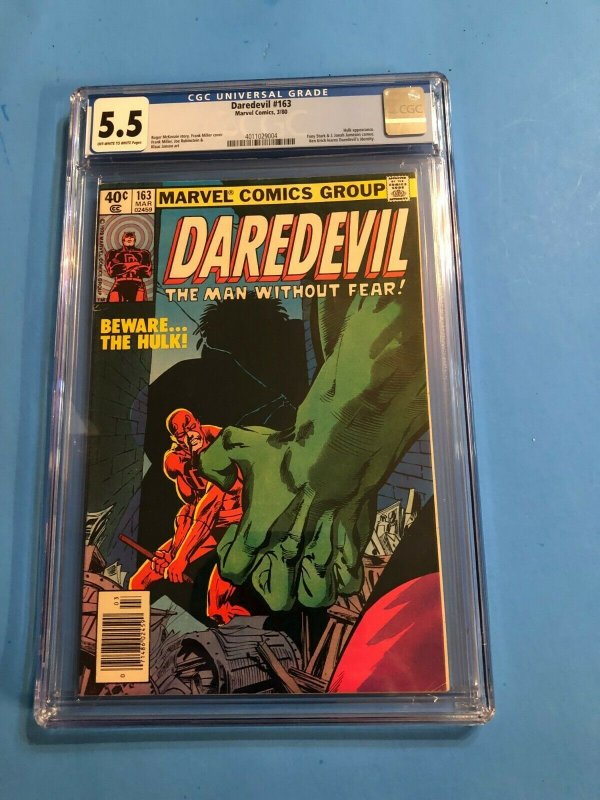 Daredevil #163 CCG 5.5 MARVEL / Hulk APPEARANCE  / NEW SLAB / UNCIRCULATED